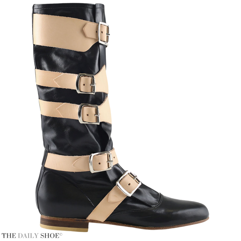 Vivienne Westwood Pirate Boots featuring slouchy leather and oversized buckles