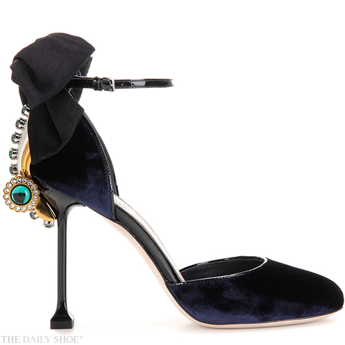 MIU MIU Embellished satin pumps