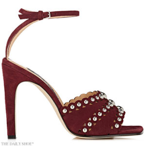 SERGIO ROSSI Studded Suede Ankle-Strap Sandals