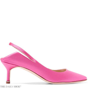 VETEMENTS + Manolo Blahnik satin slingback pumps