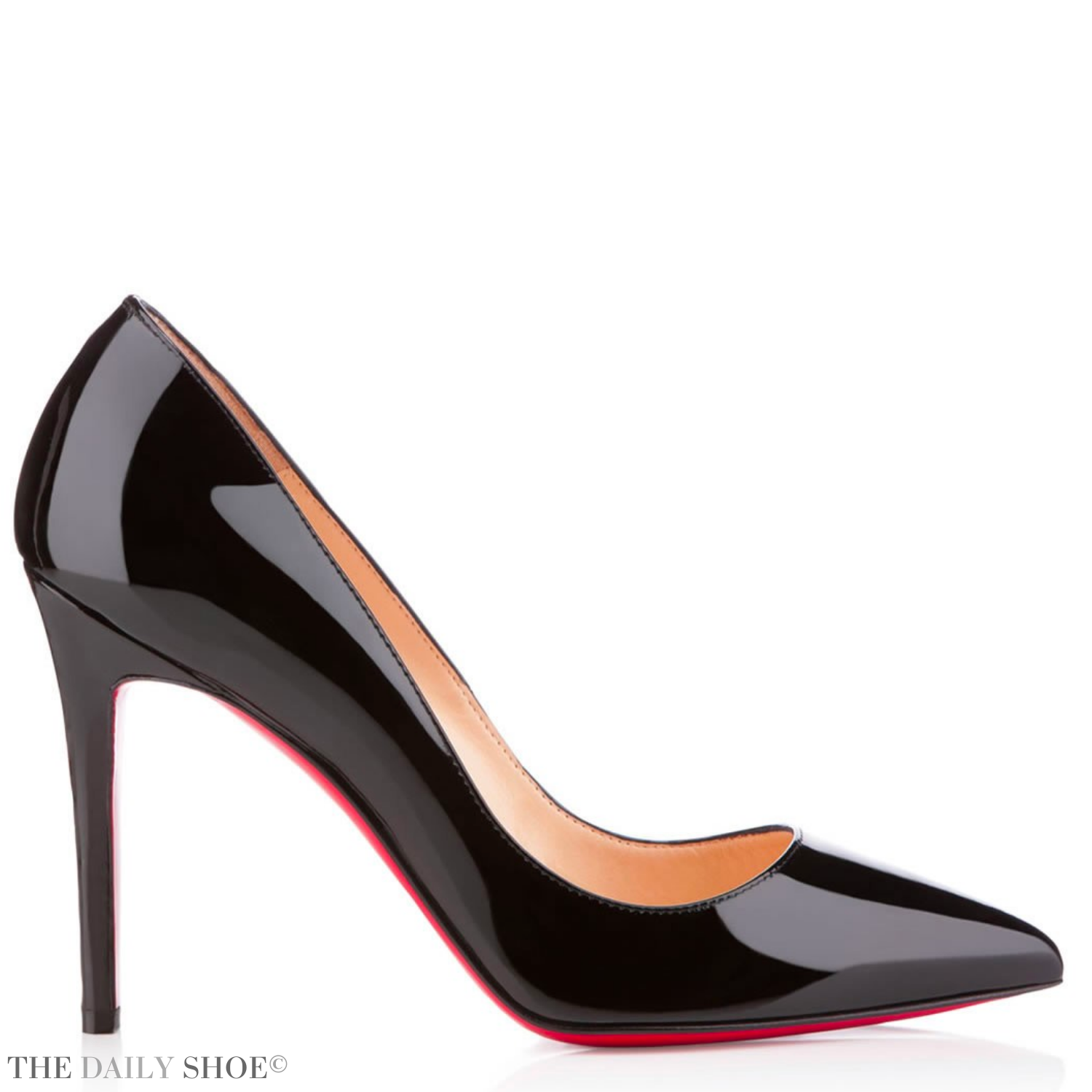 Christian Louboutin Pigalle 100mm black patent leather pumps with signature red sole